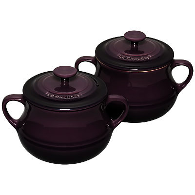 Le Creuset Stoneware Soup Bowls, Set of 2 Cassis Le Creuset Stoneware Soup Bowls, Set of 2 Cassis